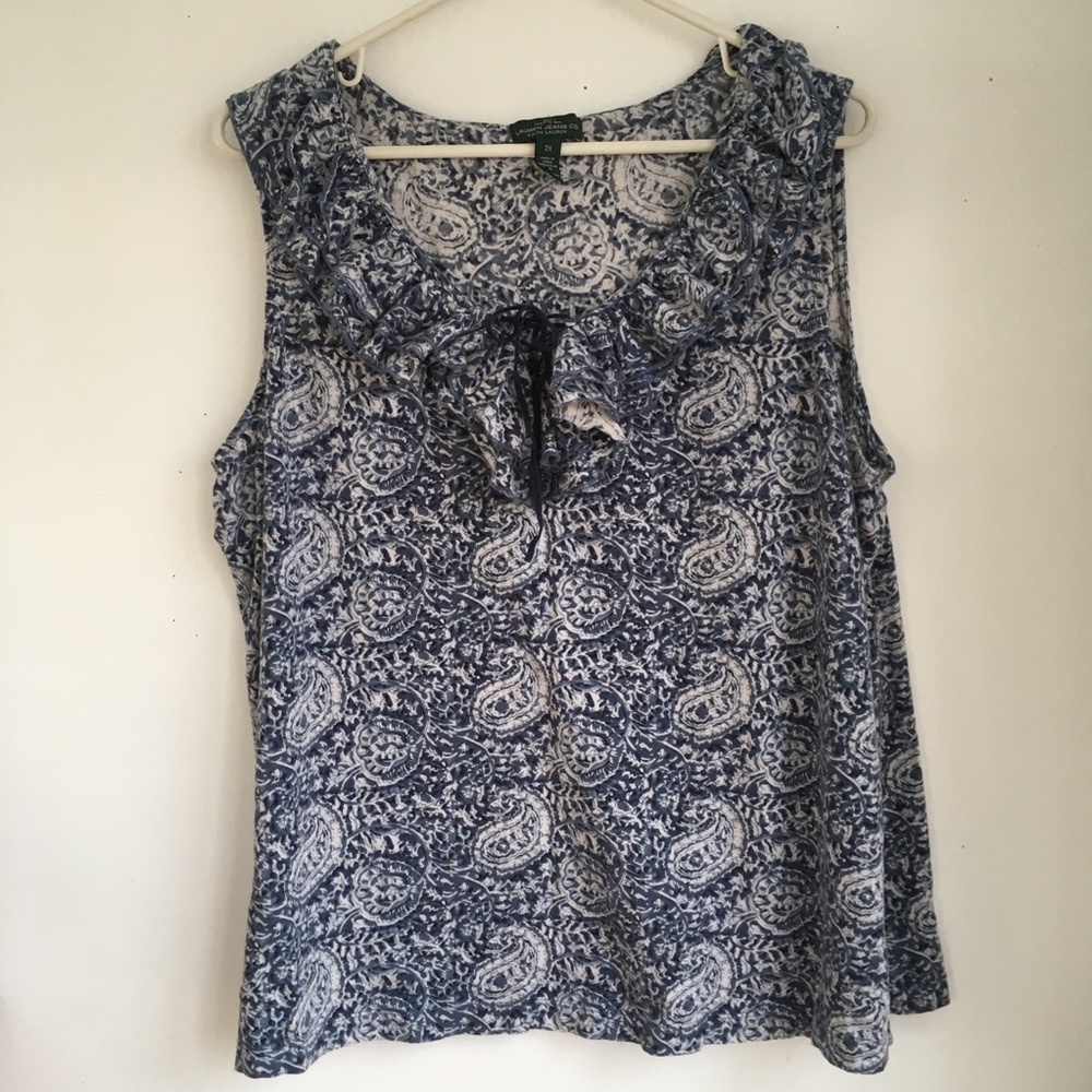 $9 SALE❤️Lauren RL Blouse Sz 2X
